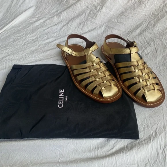 Gold Metallic Sandals